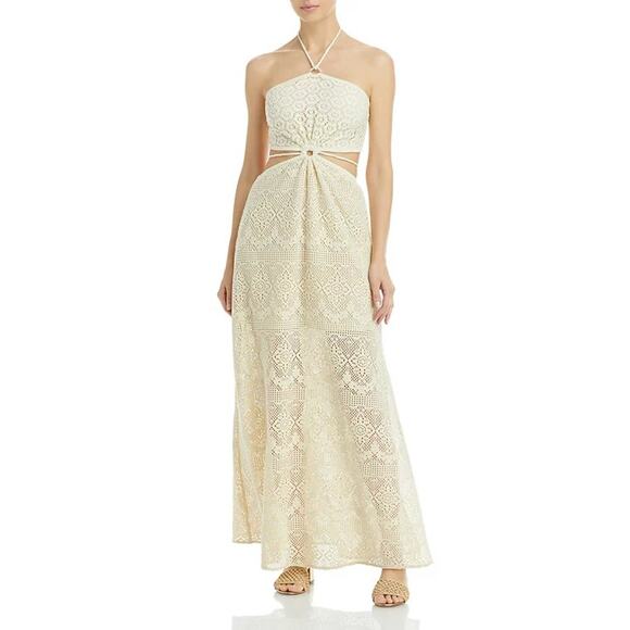 NWT MSRP$495 Jonathan Simkhai GEORGIANA CROCHET COVERUP DRESS sz S - Picture 1 of 4